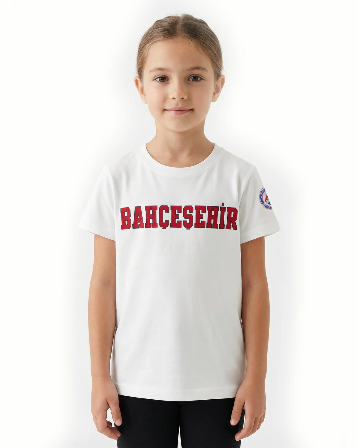 Bahçeşehir Kırmızı Logolu Beyaz T-Shirt bigkeepcollection
