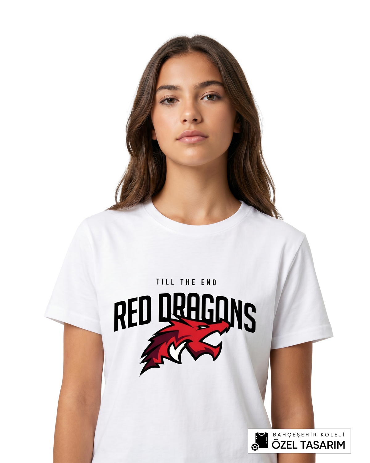 Bahçeşehir Koleji Red Dragons "Till The End" Baskılı Özel Tasarım T-Shirt