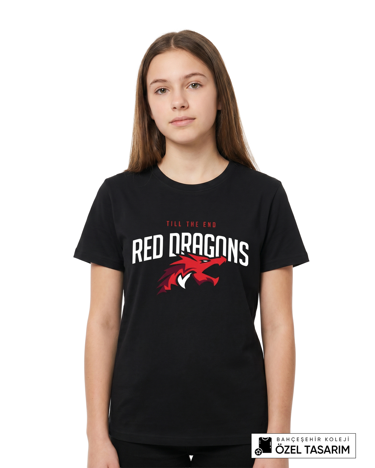 Bahçeşehir Koleji Red Dragons "Till The End" Baskılı Özel Tasarım T-Shirt