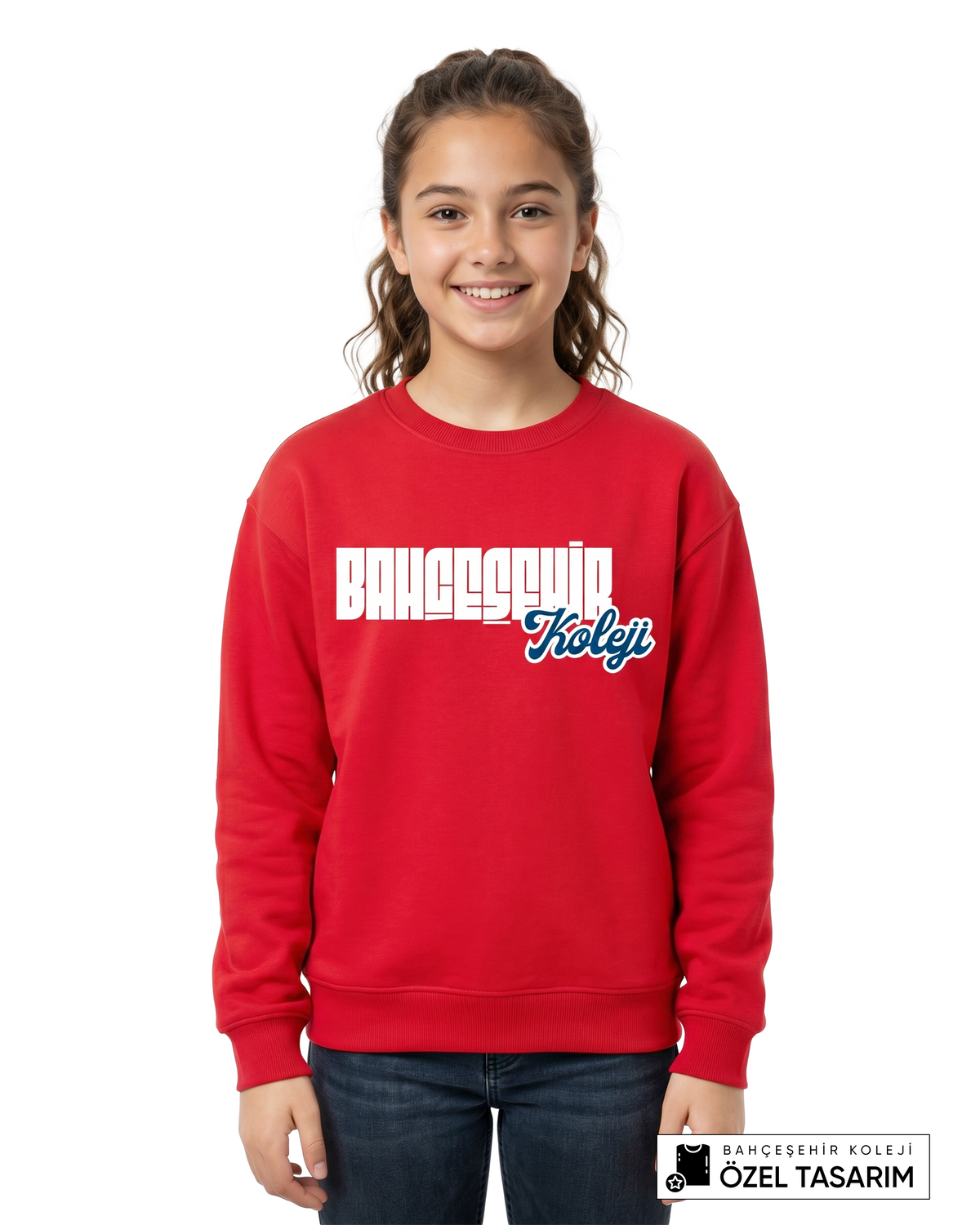 Bahçeşehir Koleji Özel Tasarım Yazılı Sweatshirt