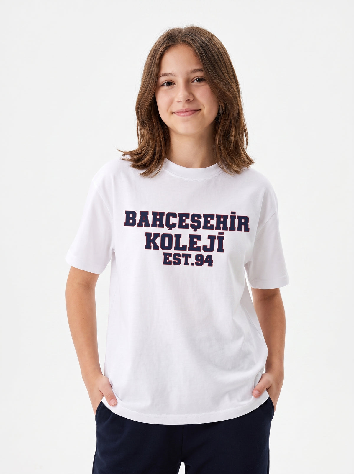 Bahçeşehir Koleji 26-27 Yeni Sezon Beyaz T-Shirt