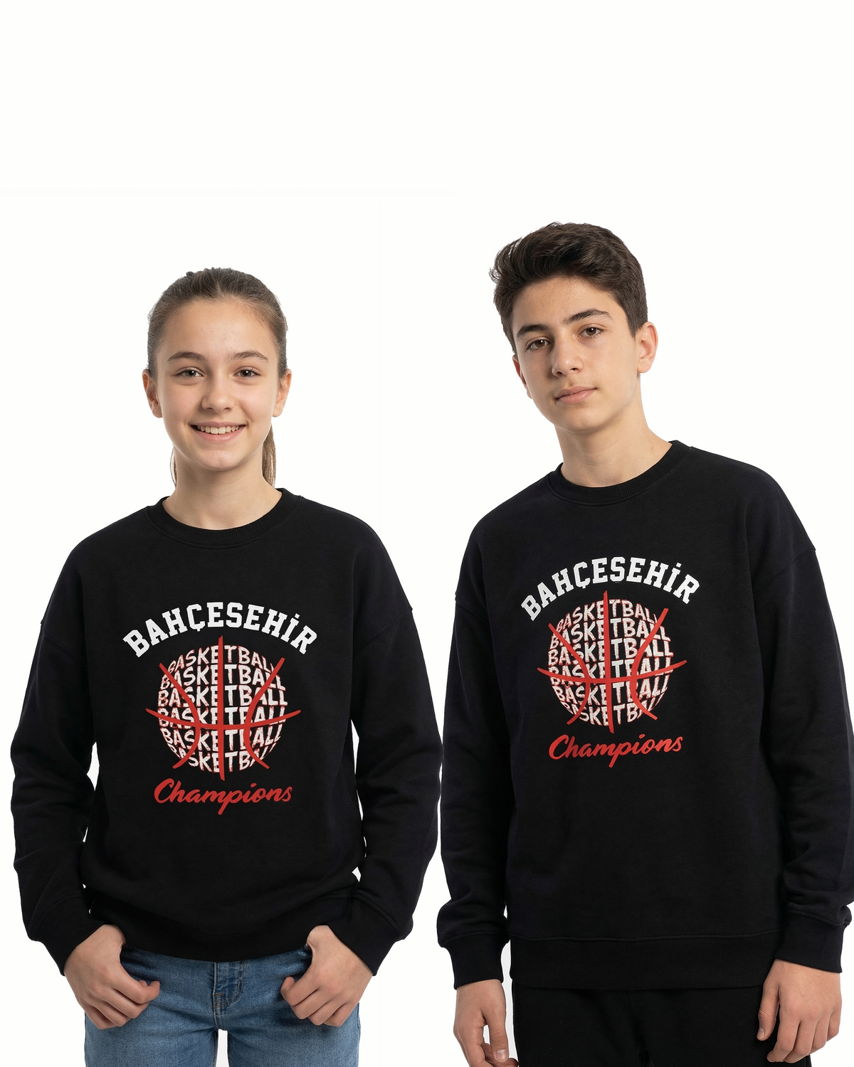 BK Basketball Champion Siyah Sweatshirt