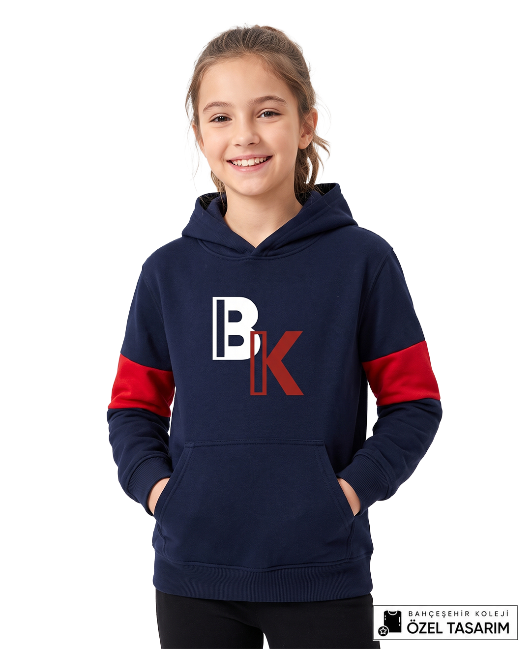 Bahçeşehir Özel BK Baskılı Kapüşonlu Sweatshirt